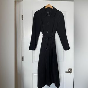 Black London Fog Trench Coat w/hood